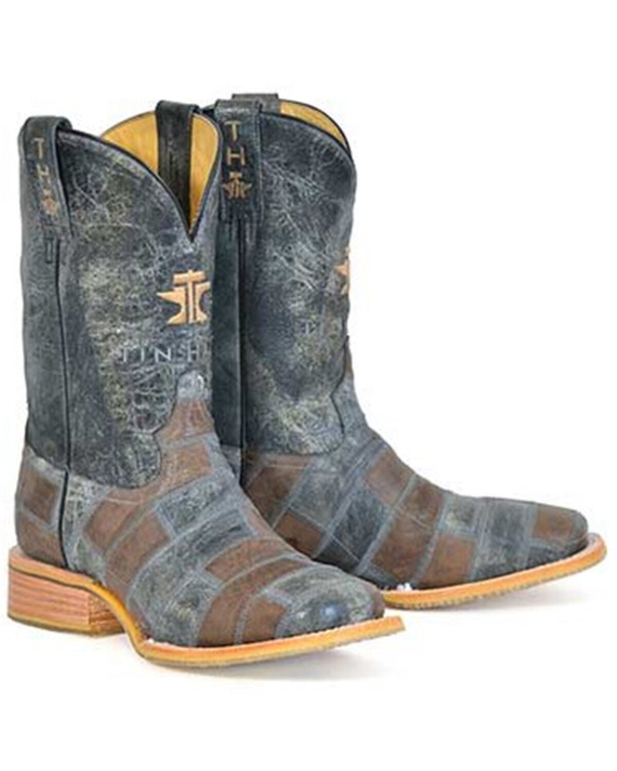 Tin Haul Men's Bricks And Stones Western Boots - Broad Square Toe, Black, hi-res