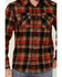 Image #3 - Pendleton Men's Canyon Plaid Print Long Sleeve Pearl Snap Western Shirt, Red, hi-res