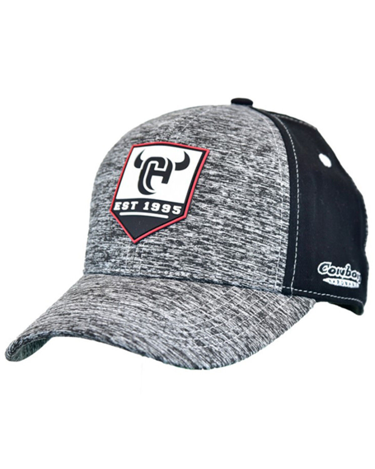 Image #1 - Cowboy Hardware Men's Shield Logo Patch Ball Cap, Heather Grey, hi-res