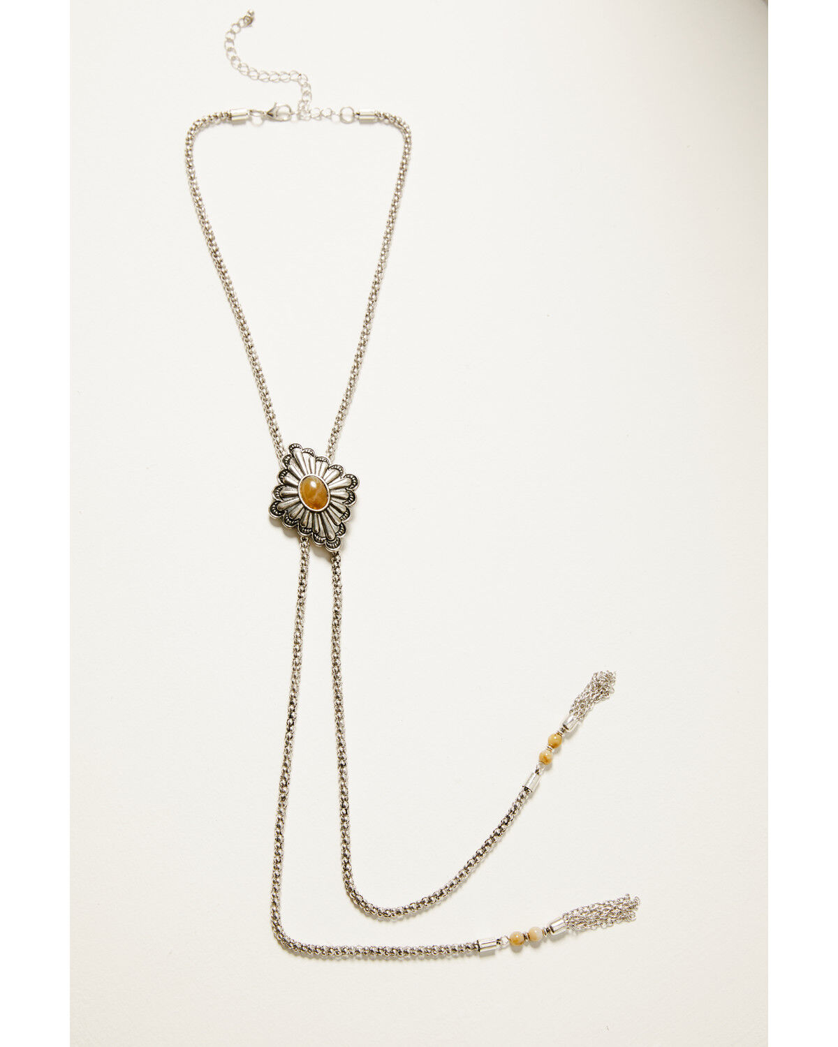 Image #2 - Shyanne Women's Diamond Concho Stone Bolo Necklace, Silver, hi-res