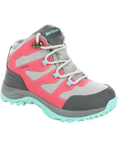 Northside Girls' Hargrove Mid Lace-Up Waterproof Hiking Boots - Soft Toe , Grey, hi-res