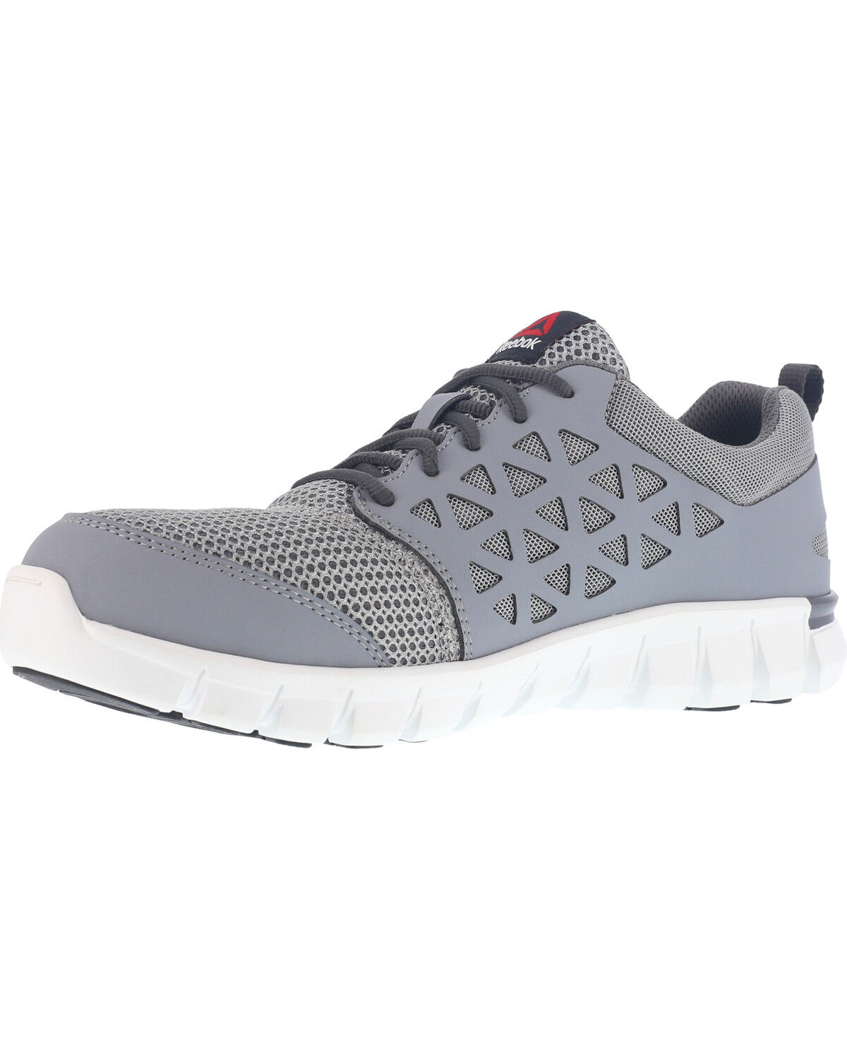 Image #2 - Reebok Men's Mesh Athletic Oxfords - Alloy Toe, Grey, hi-res