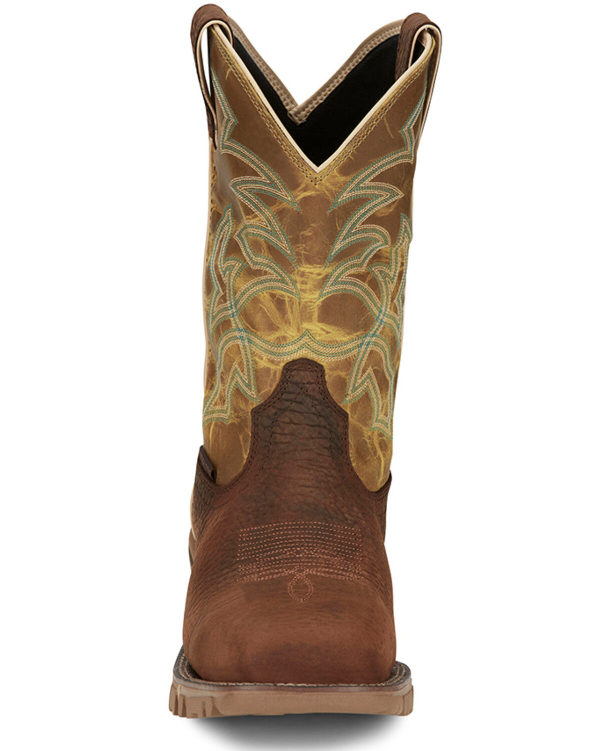 Image #4 - Tony Lama Men's Roustabout Pull-On Work Boots - Steel Toe, Brown, hi-res