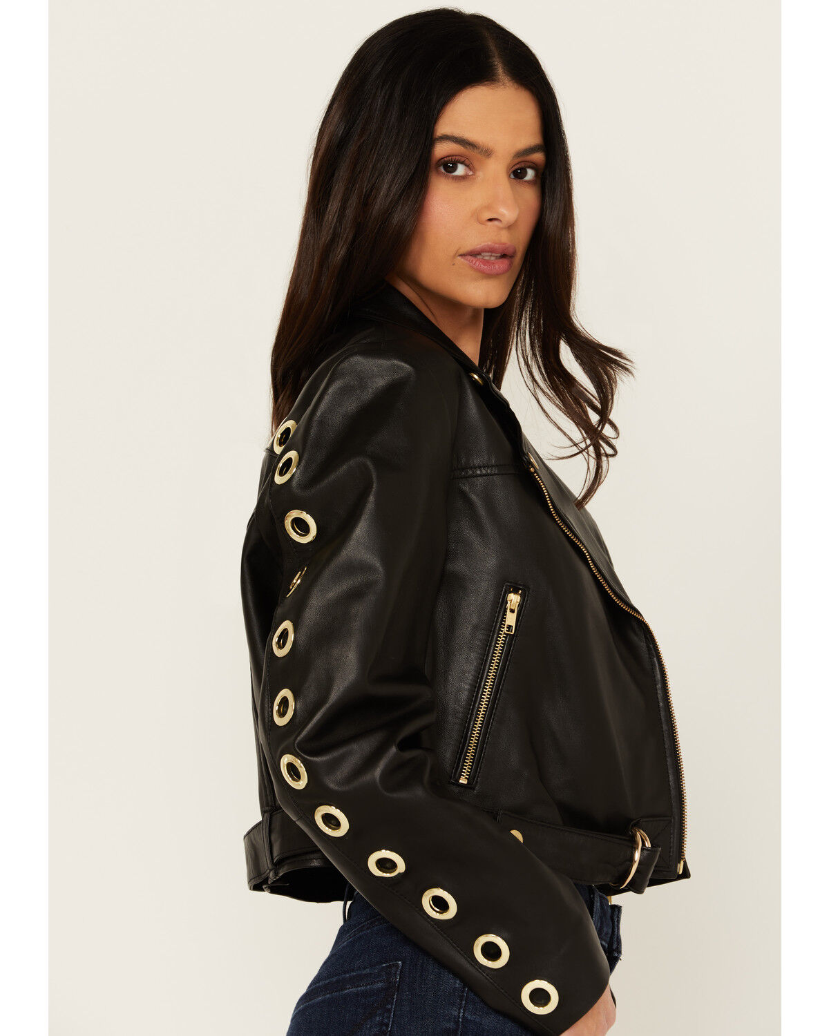 Image #2 - Cleobella Women's Baxter Leather Jacket, Black, hi-res