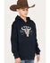 Image #2 - Cody James Boys' Bull Flag Hooded Sweatshirt, Navy, hi-res