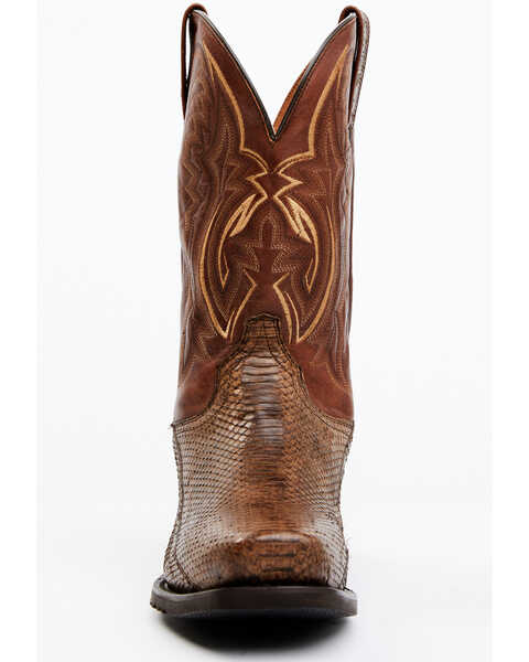 Image #4 - Dan Post Men's Exotic Water Snake Western Boots - Square toe , Chocolate, hi-res