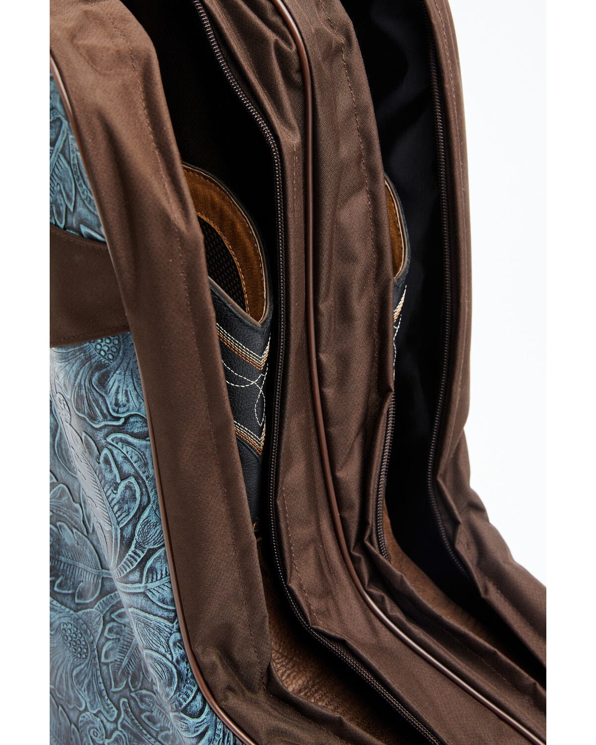Image #2 - Boot Barn Faux Leather Floral Tooled Boot Bag, Turquoise, hi-res