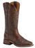 Image #1 - Boulet Women's Hand Tooled Ranger Western Boots - Square Toe, Chestnut, hi-res