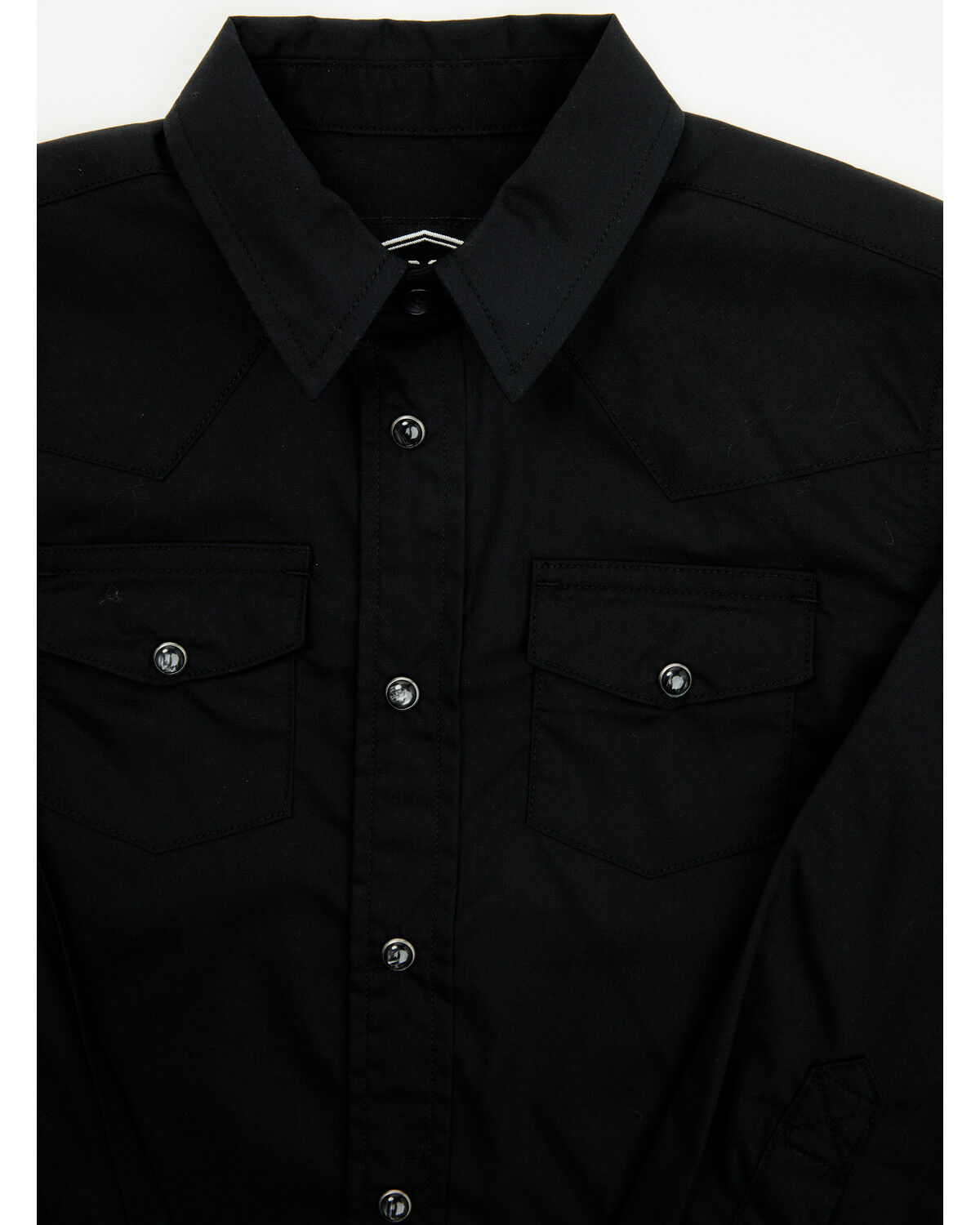 Image #2 - Gibson Toddler Boys' Solid Long Sleeve Snap Western Shirt, Black, hi-res