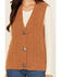 Image #3 - Cotton & Rye Women's Novelty Pun Cable Knit Vest, Caramel, hi-res
