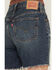 Image #4 - Levi's Women's 501&reg; Trailing Leaves Dark Wash High Rise Mid Thigh Denim Shorts, Dark Wash, hi-res