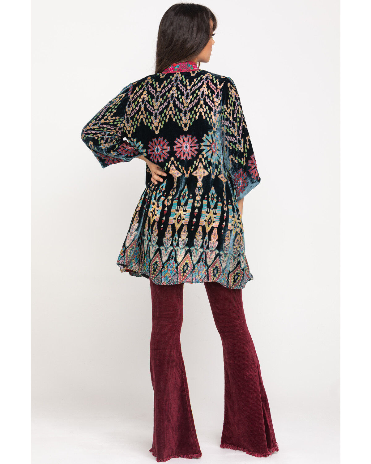 Image #5 - Johnny Was Women's Payden Reversible Kimono, Black, hi-res