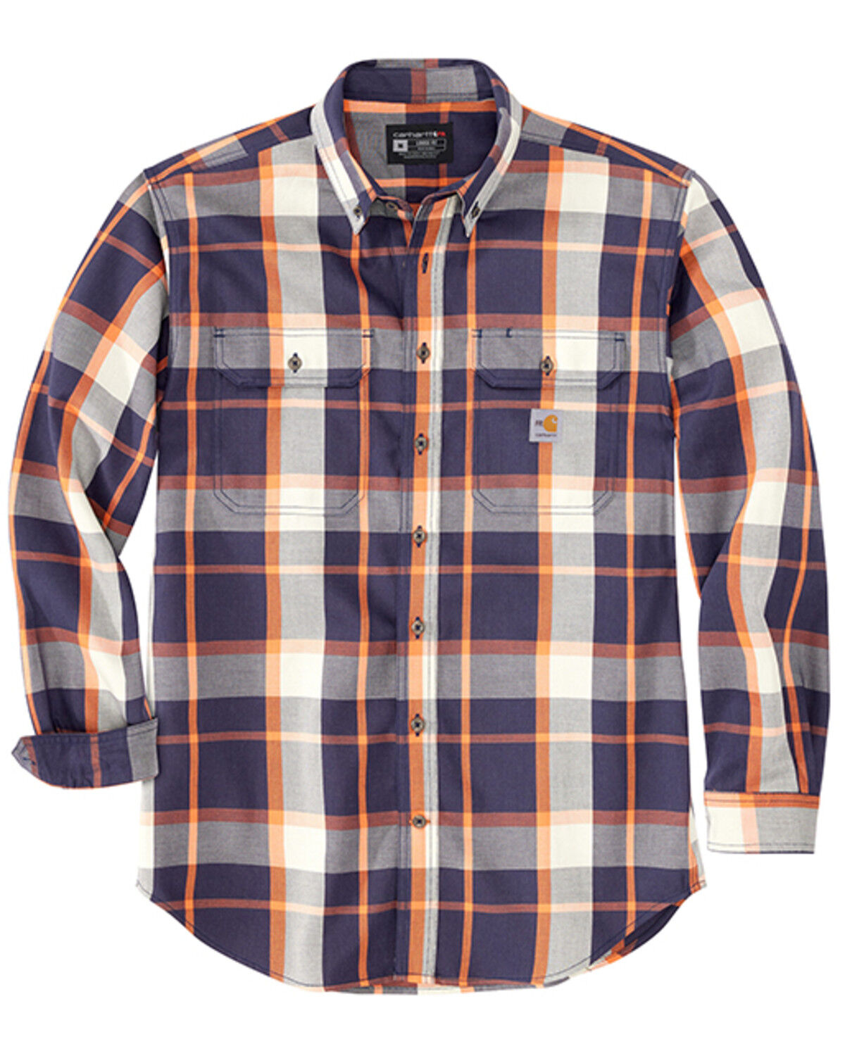 Image #1 - Carhartt Men's FR Rugged Flex® Loose Fit Twill Plaid Print Long Sleeve Shirt, Multi, hi-res