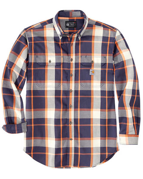 Carhartt Men's FR Rugged Flex® Loose Fit Twill Plaid Print Long Sleeve Shirt , Multi, hi-res