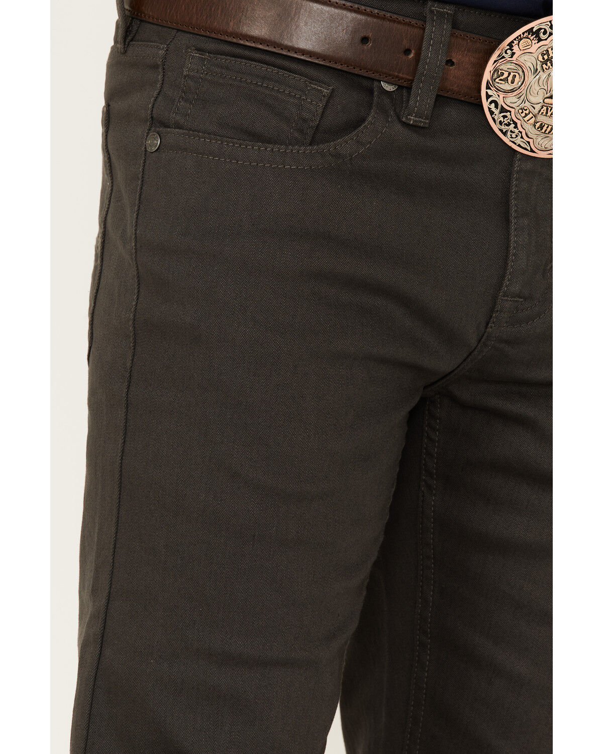 Image #2 - Cody James Men's Appaloosa Gray Wash Slim Straight Stretch Denim Jeans, Grey, hi-res