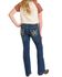 Image #2 - Rock & Roll Denim Girls' Dark Wash Star Embroidered Bootcut Stretch Denim Jeans, Dark Wash, hi-res
