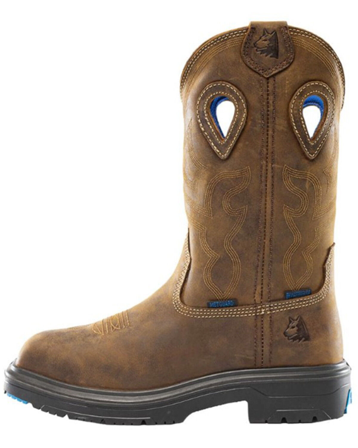 Image #3 - Steel Blue Men's 10" Heeler Wellington Work Boots - Steel Toe, Brown, hi-res