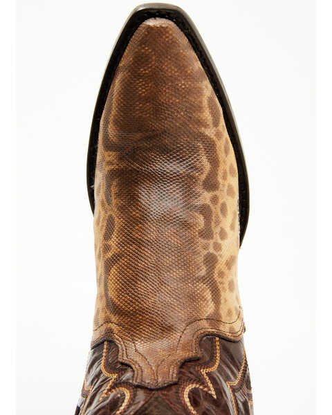 Image #6 - Dan Post Women's Karung Exotic Snake Western Boots - Snip Toe , Brown, hi-res