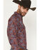 Image #2 - Ariat Men's Tyrone Paisley Print Long Sleeve Snap Western Shirt, Dark Red, hi-res
