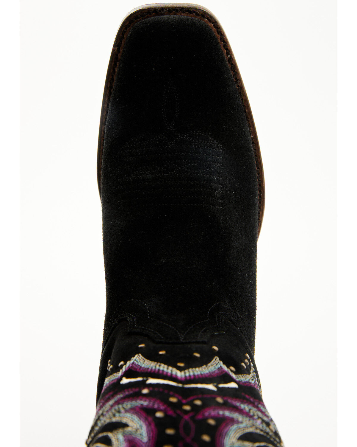 Image #6 - Shyanne Women's Raylene Suede Western Boots - Square Toe, Black, hi-res