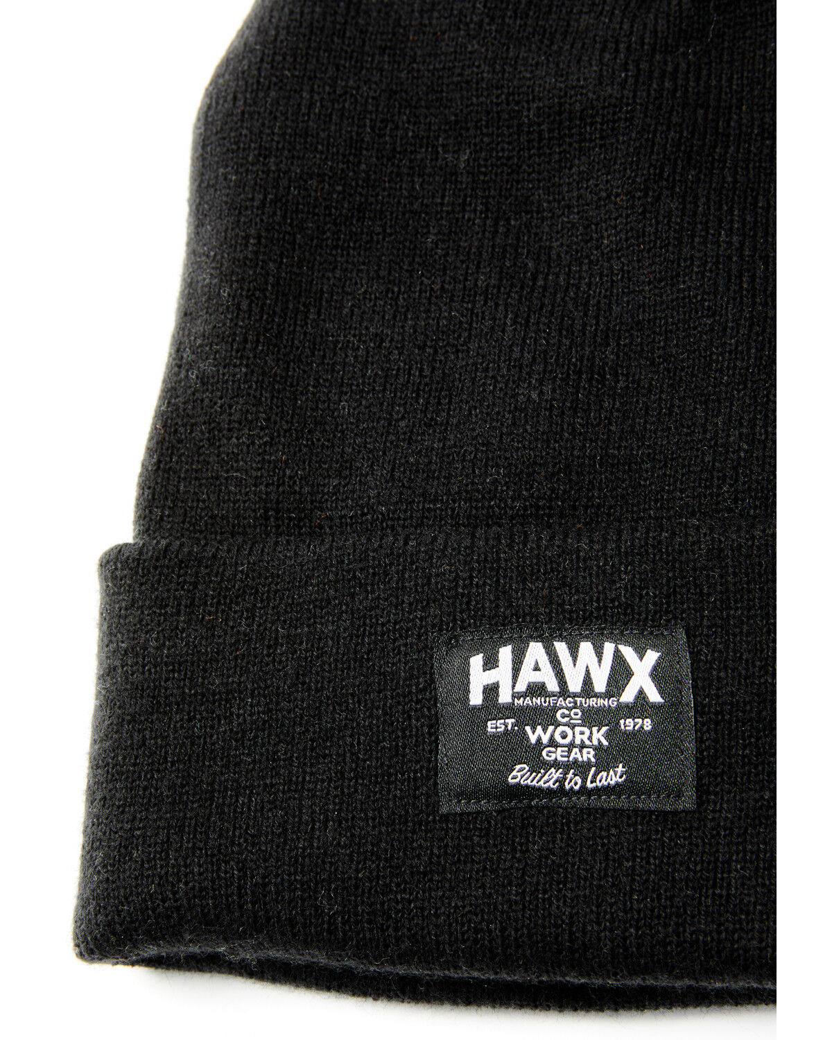Image #2 - Hawx Fleece Lined Work Beanie, Black, hi-res