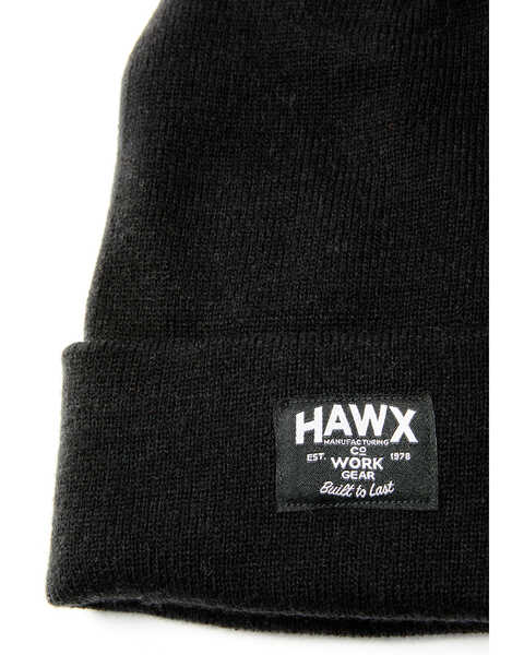 Image #2 - Hawx Men's Fleece Lined Work Beanie , Black, hi-res