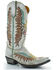 Image #1 - Old Gringo Women's Harper Hand Woven Western Boots - Snip Toe, White, hi-res