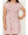 Image #3 - Shyanne Girls' Ditsy Printed Mini Dress, Ivory, hi-res
