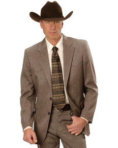 Circle S Men's Lubbock Suit Coat - Short, Reg, Tall, Hthr Chestnut, hi-res