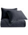HiEnd Accents Navy Stonewashed Cotton & Velvet 3-Piece King Quilt Set , Navy, hi-res