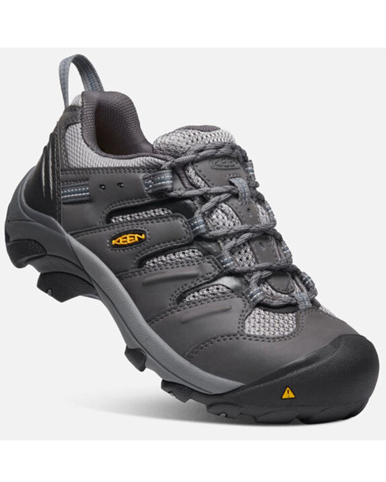 Keen Women's Lansing Low Lace-Up Work Hiking Shoes - Steel Toe , Black, hi-res