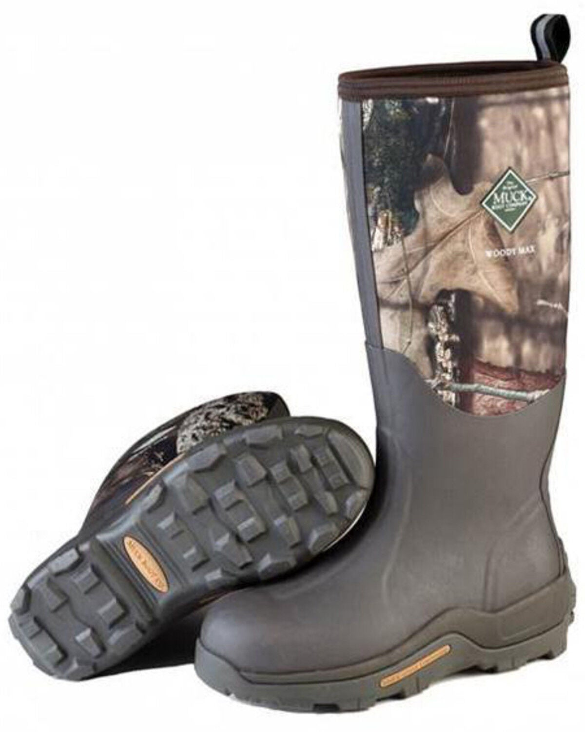 Muck Boots Men's Woody Max Rubber Hunting Boots - Round Toe, Camouflage, hi-res
