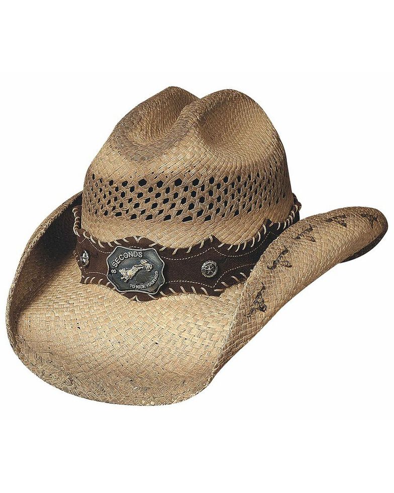 Bullhide Ride 'Em Panama Straw Cowboy Hat