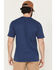 Image #4 - Carhartt Men's Loose Fit Heavyweight Short Sleeve Pocket Work T-Shirt, Heather Blue, hi-res