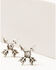 Image #2 - Shyanne Women's 3-piece Silver Concho & Arrow Hoop Earrings Set, Silver, hi-res