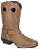Smoky Mountain Girls' Redwood Western Boots - Square Toe, Brown, hi-res