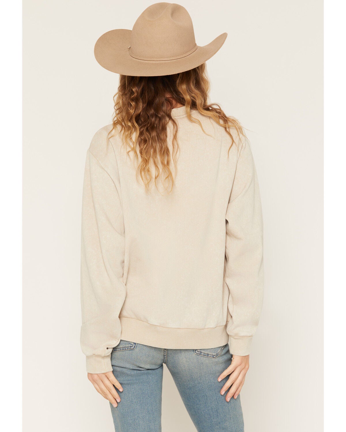 Image #4 - Coors Women's Rhinestone Steer Head Crew Neck Sweatshirt, Tan, hi-res