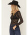Image #2 - Idyllwind Women's Lace Long Sleeve Shirt, Black, hi-res