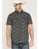 Image #1 - Moonshine Spirit&reg; Men's Midnight Bloom Floral Print Short Sleeve Snap Western Shirt, Black, hi-res