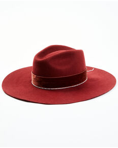 Idyllwind Women's Mayberry Wool Felt Western Hat , Burgundy, hi-res