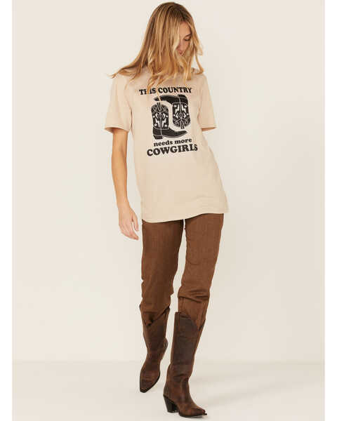 Ali Dee Women's Sand This Country Needs More Cowgirls Graphic Tee, Sand, hi-res