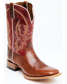Cody James Men's Camden Western Boots - Wide Square Toe, Red, hi-res