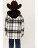 Image #4 - Urban Republic Boys' Plaid Print Sherpa Lined Hooded Shirt Jacket, White, hi-res