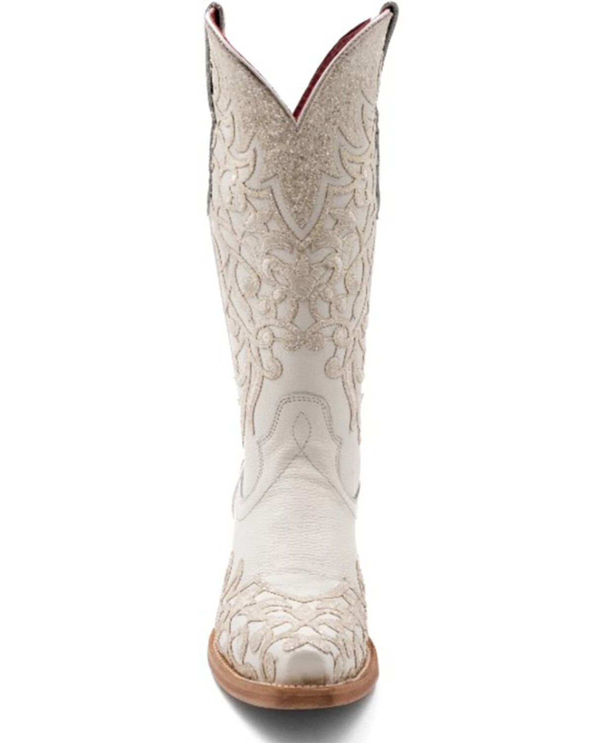 Image #4 - Ferrini Women's Starlight Western Boots - Snip Toe, White, hi-res