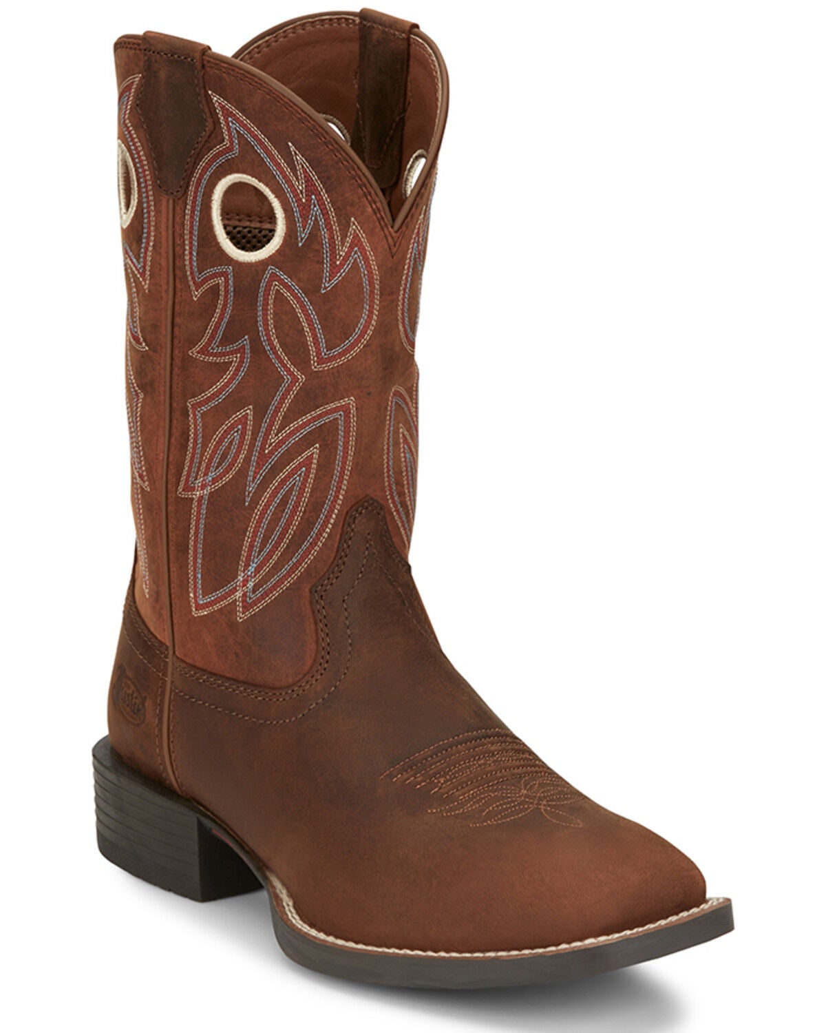 Justin Men's Stampede Bowline Western Boots - Broad Square Toe, Brown, hi-res