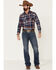 Flag & Anthem Men's Trevett Plaid Long Sleeve Western Shirt , Red, hi-res