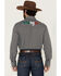 Image #4 - Wrangler Men's Mexico Logo Embroidered Geo Print Long Sleeve Snap Western Shirt, Black, hi-res