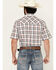 Image #4 - Wrangler Retro Men's Plaid Print Short Sleeve Snap Western Shirt, White, hi-res