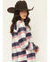 Image #2 - Idyllwind Women's Skip Jack Plaid Print Long Sleeve Snap Flannel Shirt, Indigo, hi-res