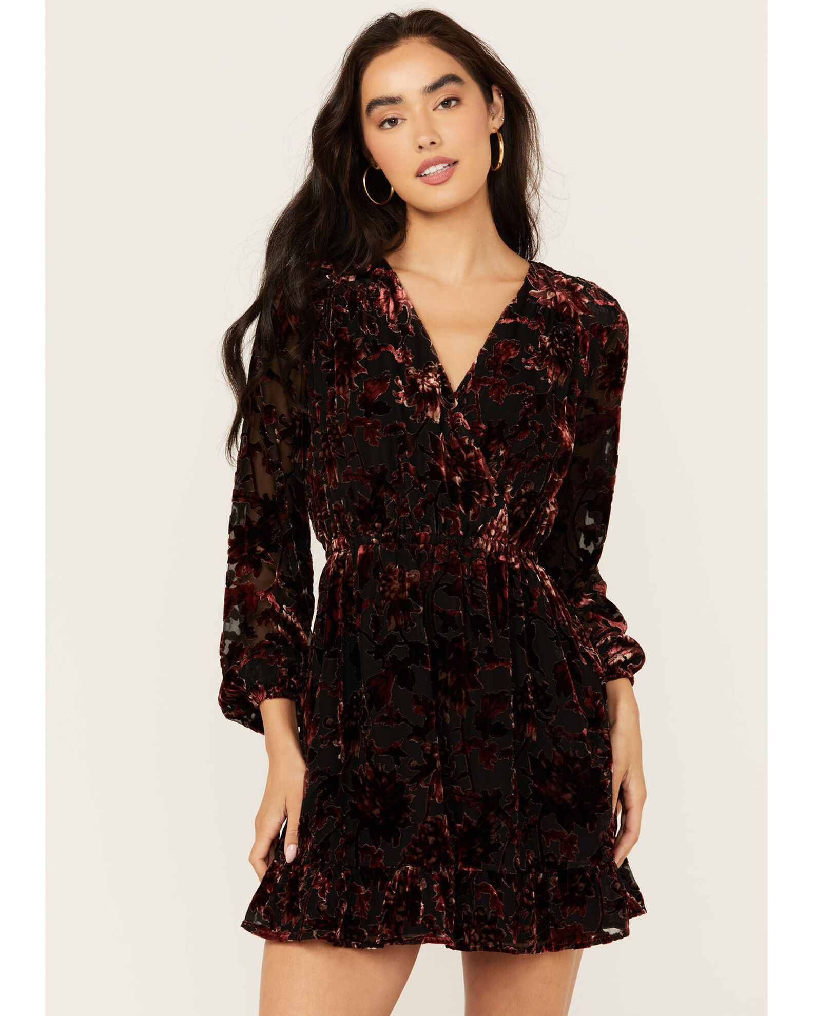 Velvet peasant on sale dress